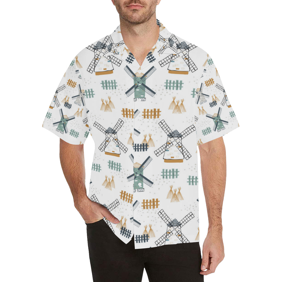 windmill pattern Men's All Over Print Hawaiian Shirt