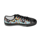 Rooster chicken cock snowfalke Kids' Boys' Girls' Low Top Canvas Shoes Black