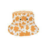 Orange Maple Leaf pattern Unisex Bucket Hat