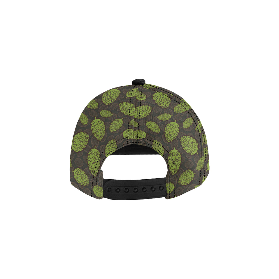 Hop pattern black background All Over Print Snapback Cap