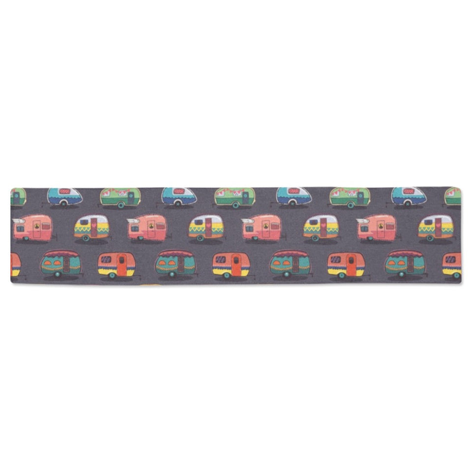 Camper Van Pattern Print Design 02 Table Runner