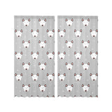 Bull Terrier Pattern Print Design 05 Gauze Curtain