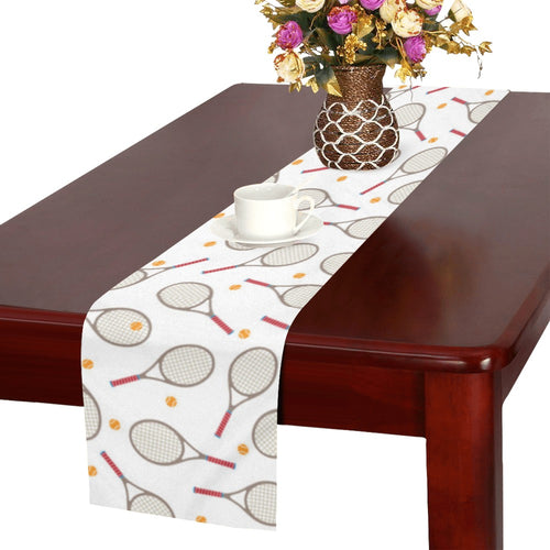 Tennis Pattern Print Design 04 Table Runner