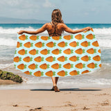 Carrot Pattern Print Design 03 Beach Towel