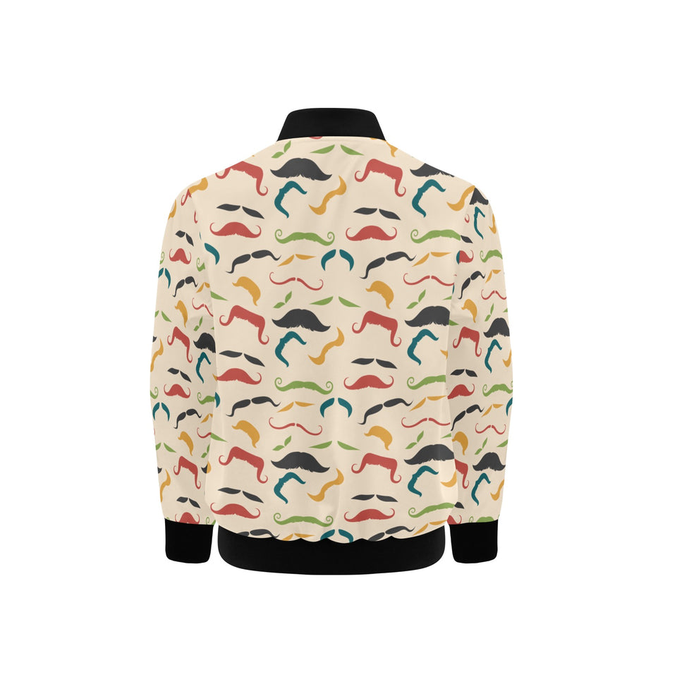 Mustache Beard Pattern Print Design 03 Kids' Boys' Girls' Bomber Jacket
