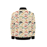 Mustache Beard Pattern Print Design 03 Kids' Boys' Girls' Bomber Jacket