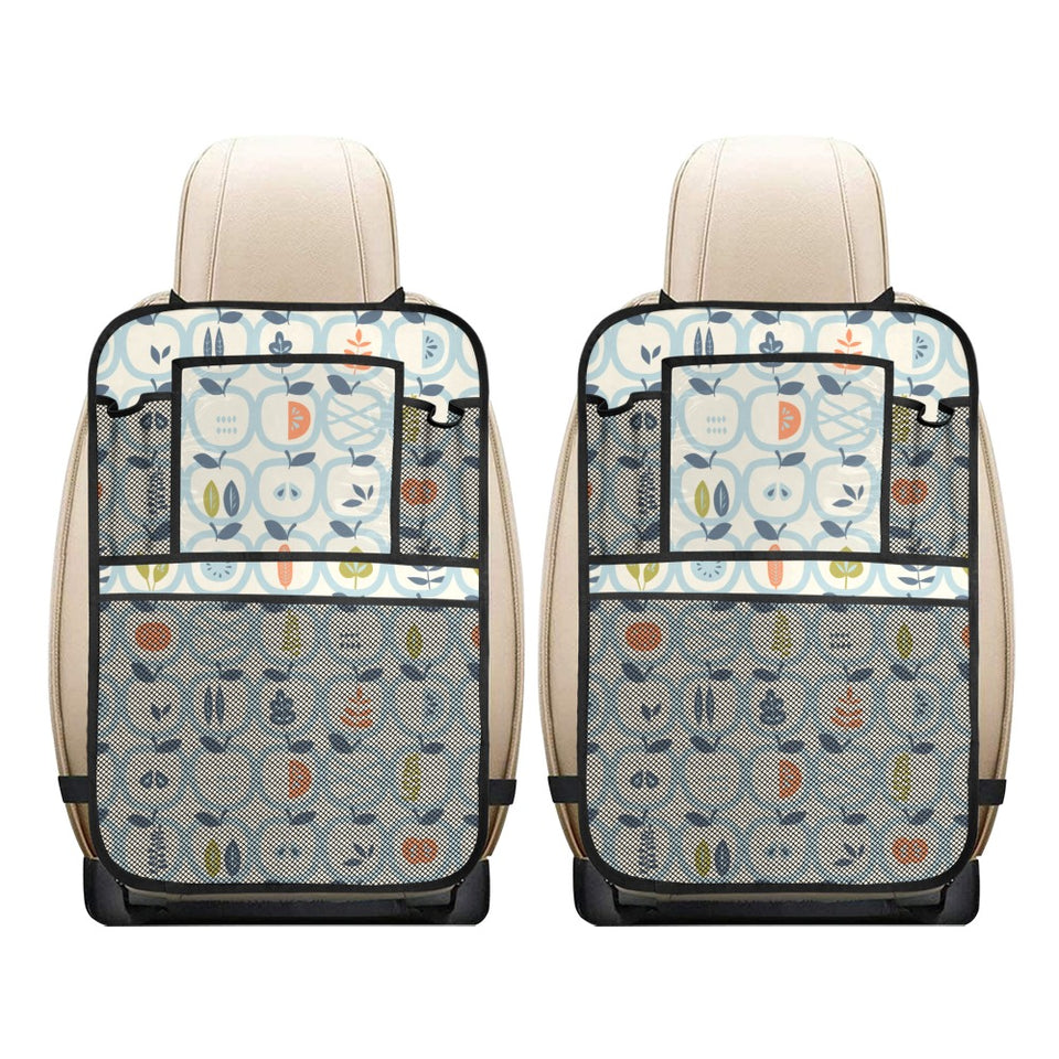 apples leaves pattern Car Seat Back Organizer