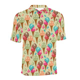 Colorful ice cream pattern Men's All Over Print Polo Shirt