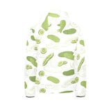 Cucumber sketch pattern Kids' Boys' Girls' Padded Hooded Jacket