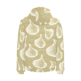 Garlic design pattern Men's Padded Hooded Jacket