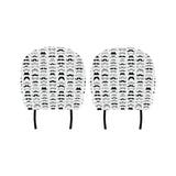 Mustache Beard Pattern Print Design 04 Car Headrest Cover
