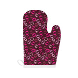 Lips Pattern Print Design 03 Heat Resistant Oven Mitts