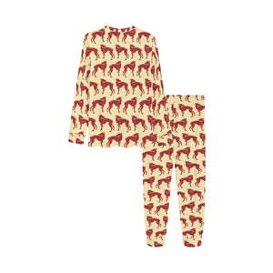 Greyhound Pattern Print Design 04 Kids' Boys' Girls' All Over Print Pajama Set