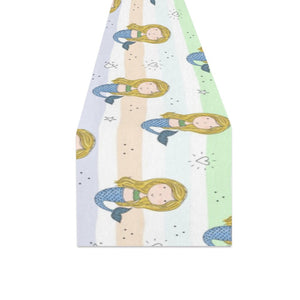 Cute hand drawn mermaid Table Runner