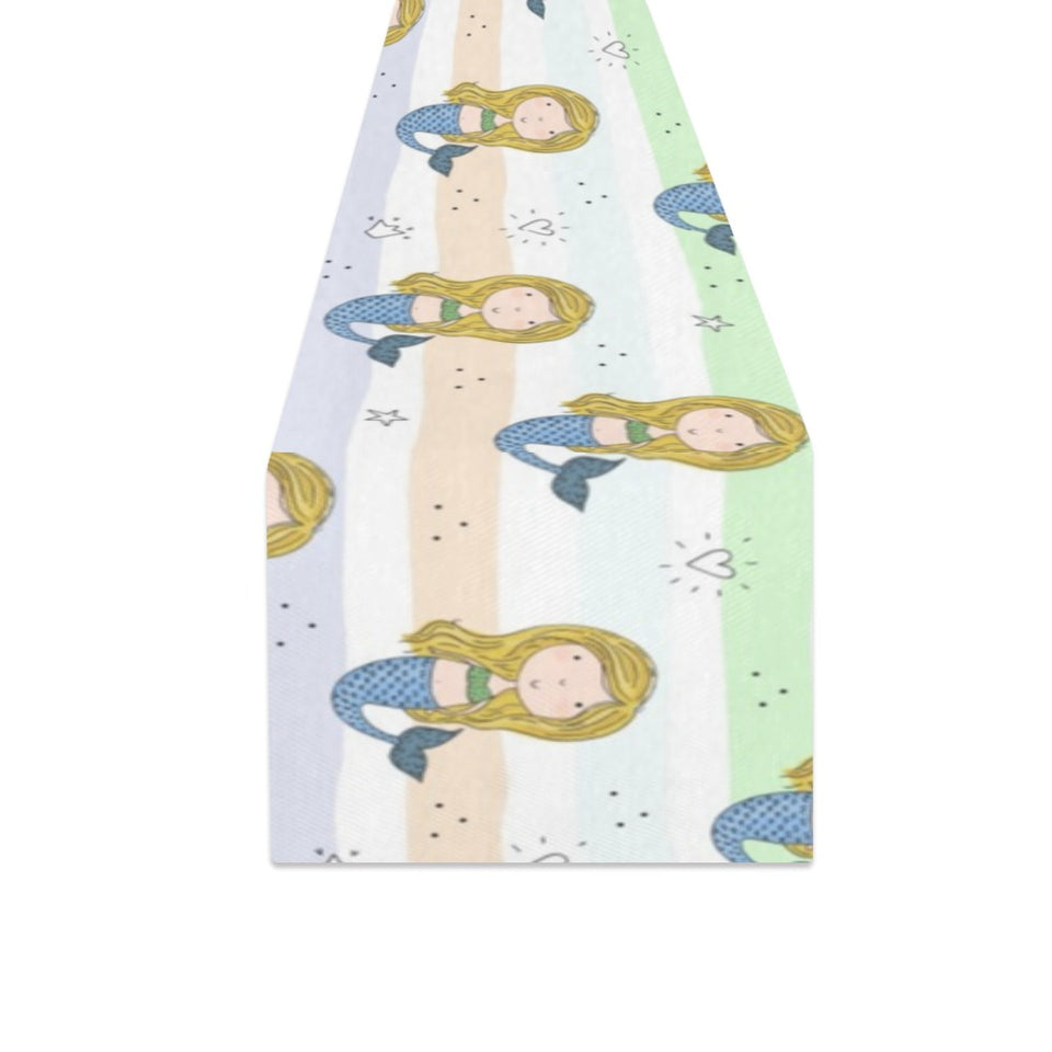 Cute hand drawn mermaid Table Runner