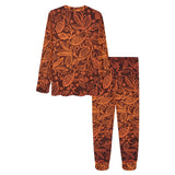 cacao beans tribal polynesian pattern Women's All Over Print Pajama Set