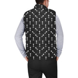 Engine Piston Black Theme Pattern Print Design 03 Men's Padded Vest
