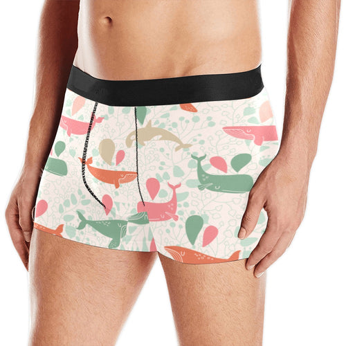 Cute whale pattern Men's All Over Print Boxer Briefs Men's Underwear
