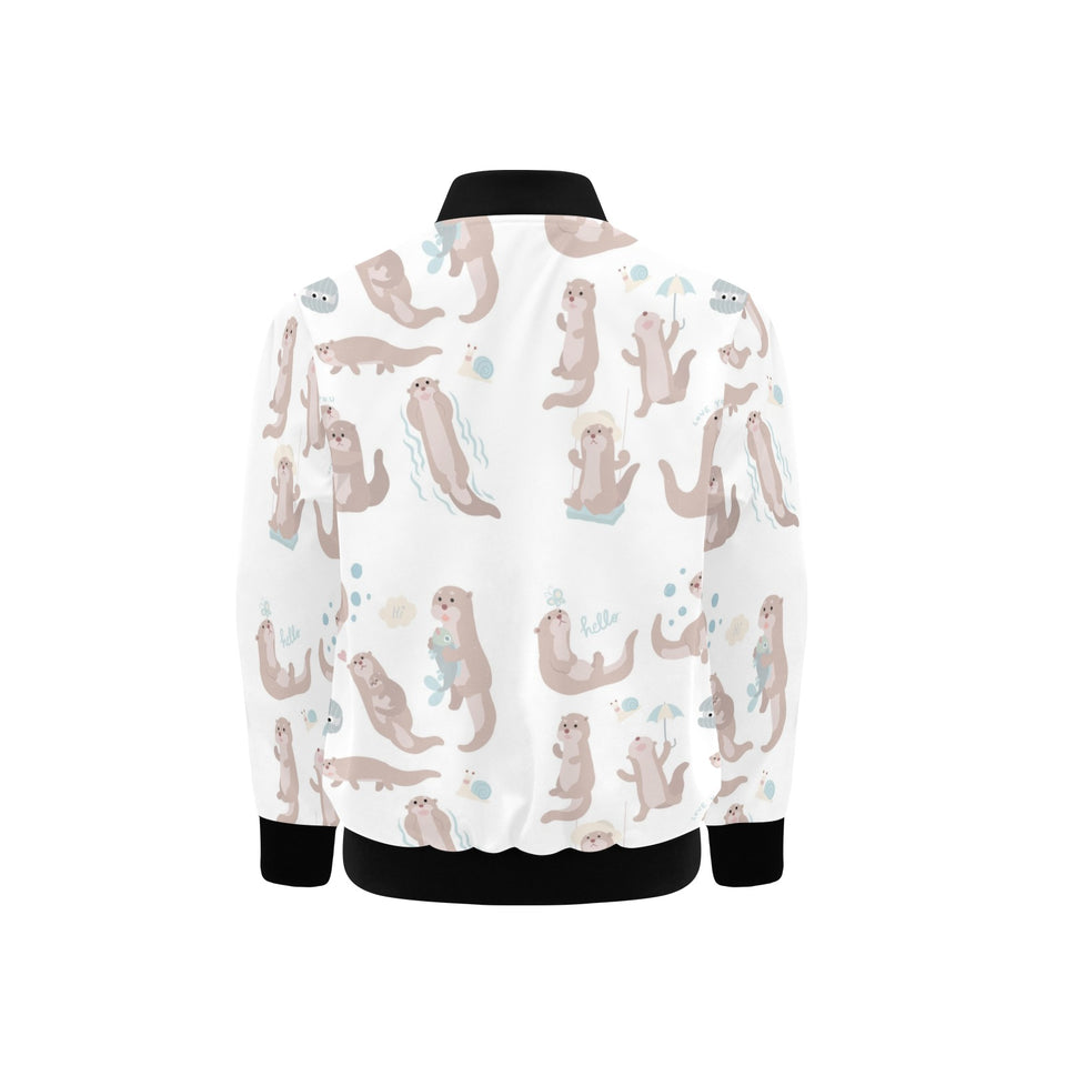 Cute sea otters pattern Kids' Boys' Girls' Bomber Jacket