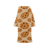 Cookie pattern Blanket Robe with Sleeves