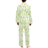 Green Peas Pattern Print Design 03 Men's Long Pajama Set