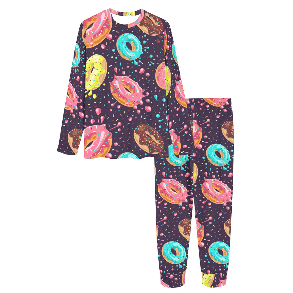 Colorful donut glaze pattern Women's All Over Print Pajama Set
