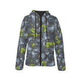 blueberry pattern Women's Padded Hooded Jacket