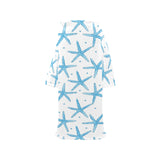 Watercolor starfish pattern Blanket Robe with Sleeves