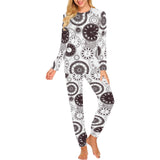 Classic vintage clock pattern Women's All Over Print Pajama Set