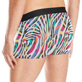 Colorful zebra skin pattern Men's All Over Print Boxer Briefs Men's Underwear