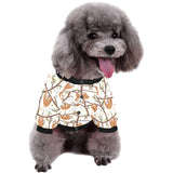 Sloths hanging on the tree pattern All Over Print Pet Dog Round Neck Fuzzy Shirt