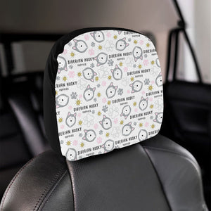 Siberian Husky design pattern Car Headrest Cover