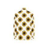 sunflowers design pattern Women's Long Sleeve Polo Shirt