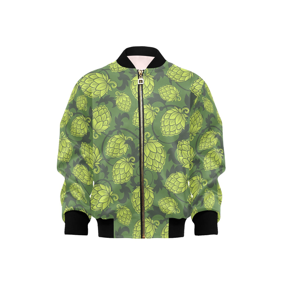Hop pattern Hop cone background Kids' Boys' Girls' Bomber Jacket