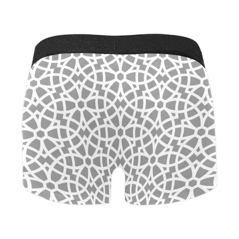 arabic gray pattern Men's All Over Print Boxer Briefs Men's Underwear