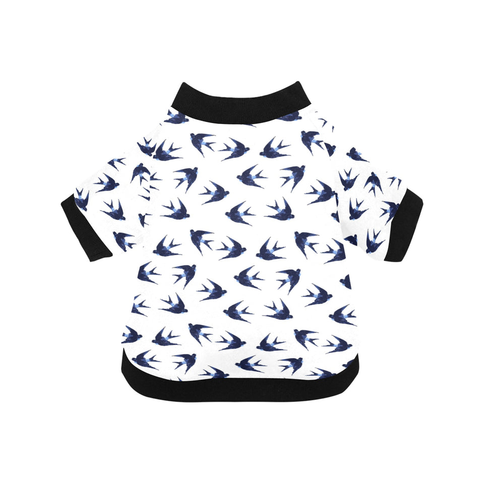 Swallow Pattern Print Design 03 All Over Print Pet Dog Round Neck Fuzzy Shirt