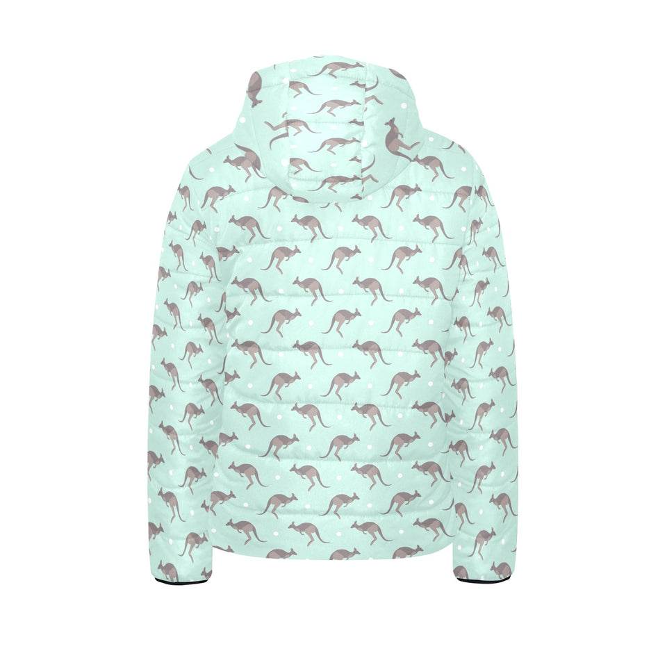 Kangaroo pattern background Kids' Boys' Girls' Padded Hooded Jacket