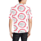 Hand drawn dragon fruit Men's All Over Print Polo Shirt