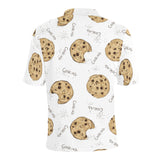 Sketch style cookie pattern Men's All Over Print Polo Shirt