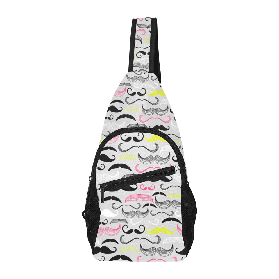 Mustache Beard Pattern Print Design 02 All Over Print Chest Bag