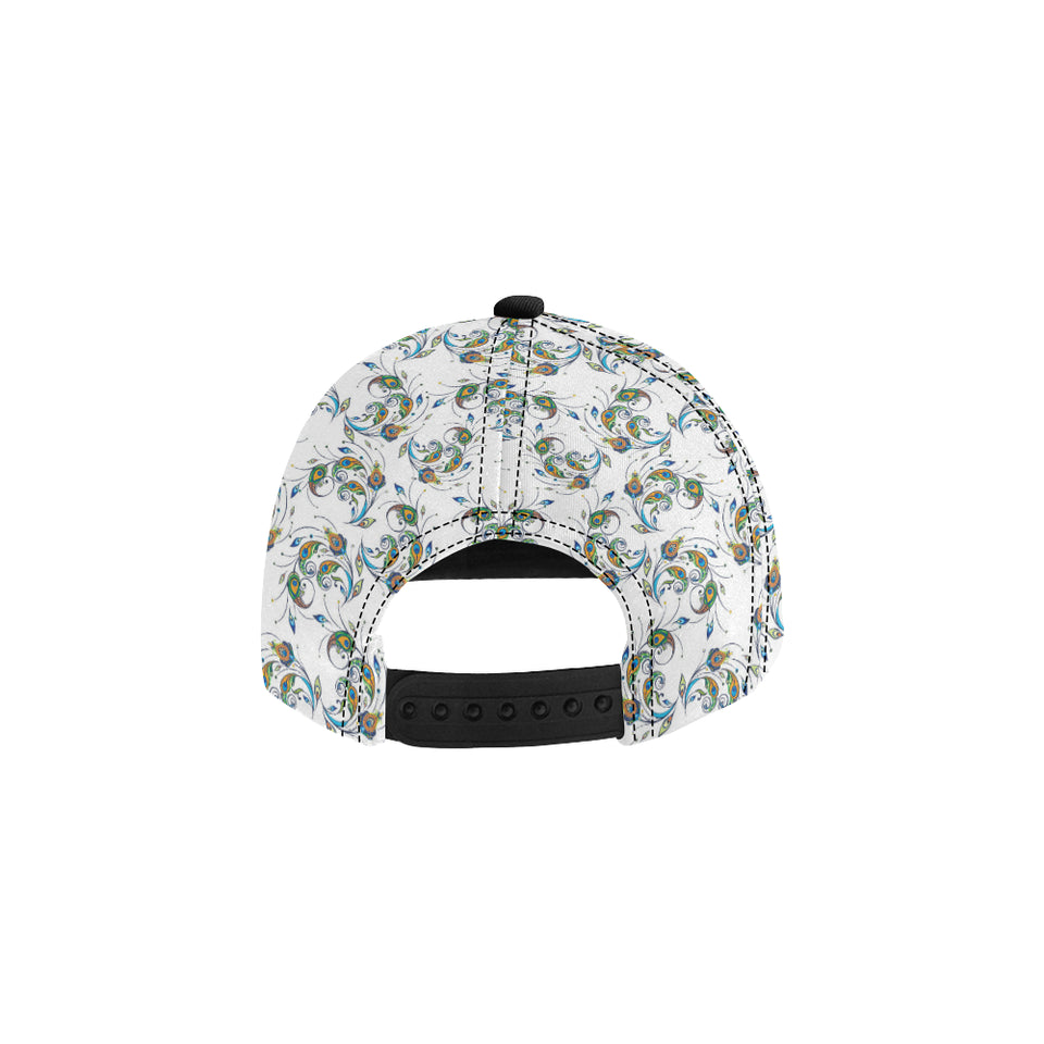 Peacock feather pattern All Over Print Snapback Cap