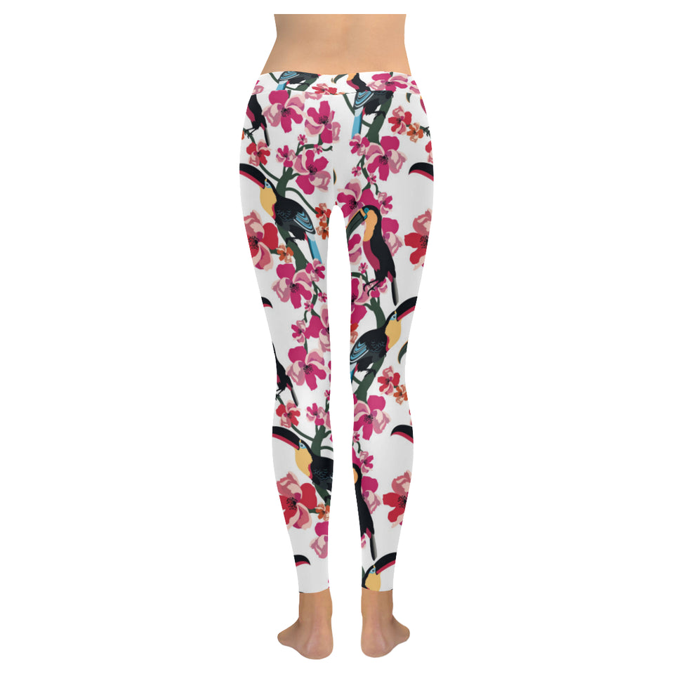 Toucan flower design pattern Women's Legging Fulfilled In US