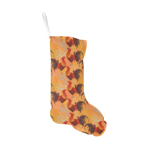 red rooster chicken cock pattern Christmas Stocking