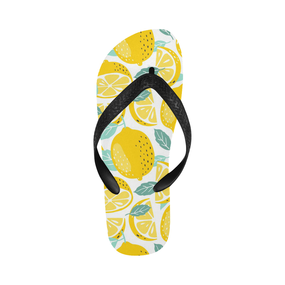 lemon design pattern Unisex Flip Flops