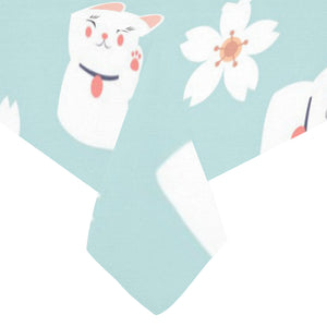 Maneki neko cat sakura Tablecloth