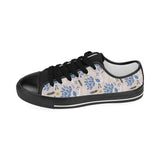 Cute peacock pattern Kids' Boys' Girls' Low Top Canvas Shoes Black