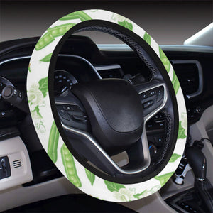 Green Peas Pattern Print Design 04 Car Steering Wheel Cover
