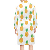 Pineapples pattern Men's Long Sleeve Belted Night Robe
