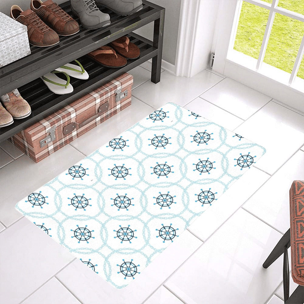 nautical steering wheel chain Doormat