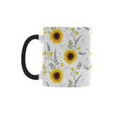 beautiful sunflowers pattern Morphing Mug Heat Changing Mug
